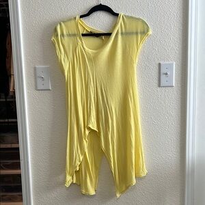 Yellow Asymmetrical Tunic Top